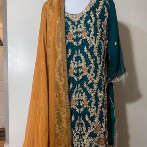Fully embroidered pakistani hand made suit